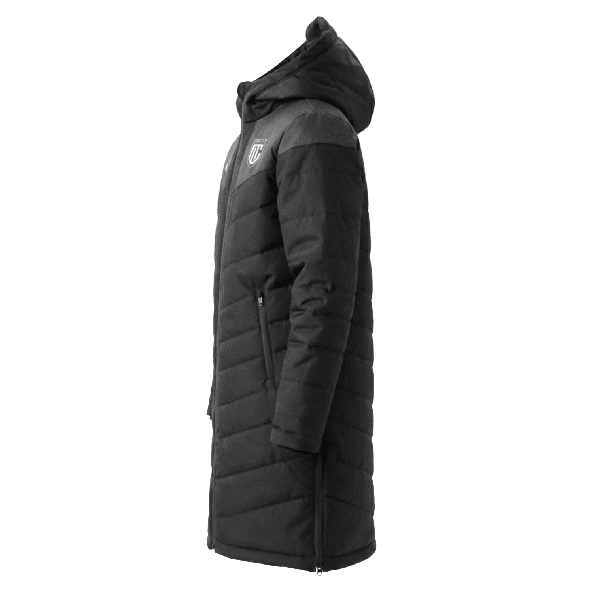 2: junior_football_long_jacket - Black
