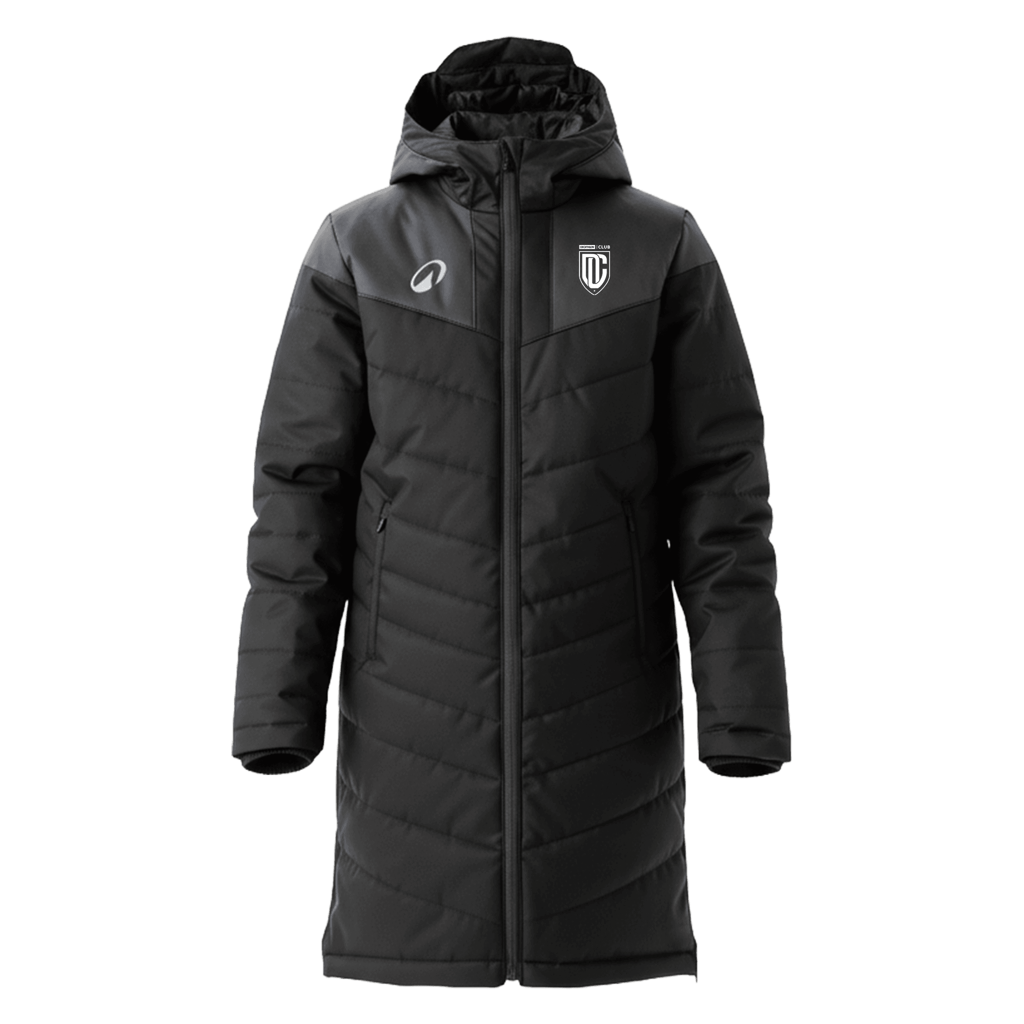 1: junior_football_long_jacket - Black